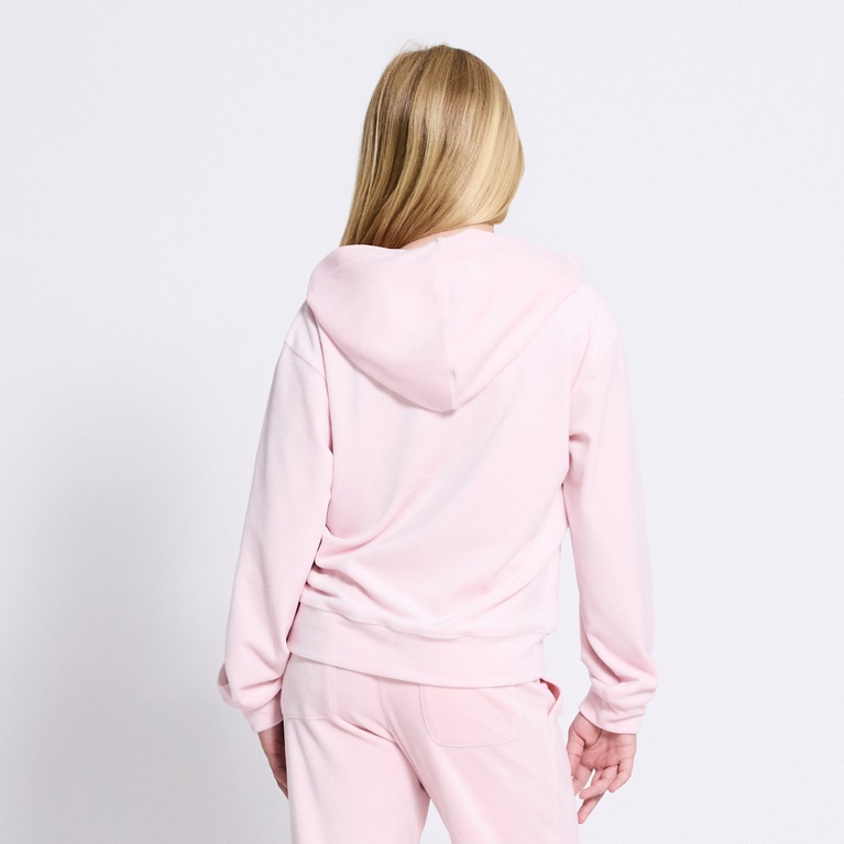 Velour Hoodie  "Ellie star" Pink 2
